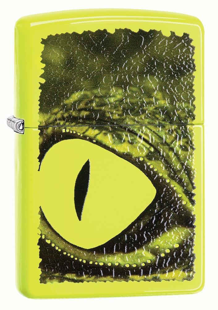 Brichetă Zippo 29414 Alligator Green Eye Neon Yellow