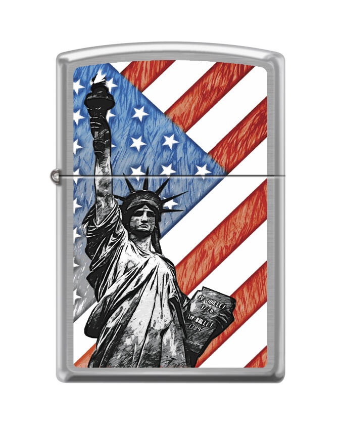 Brichetă Zippo 7619 Statue of Liberty-Flag