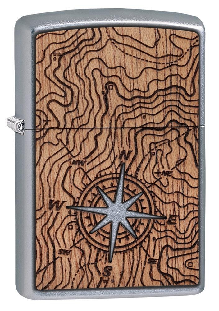 Brichetă Zippo 49055 Woodchuck USA, Mahogany Emblem-Compass Design