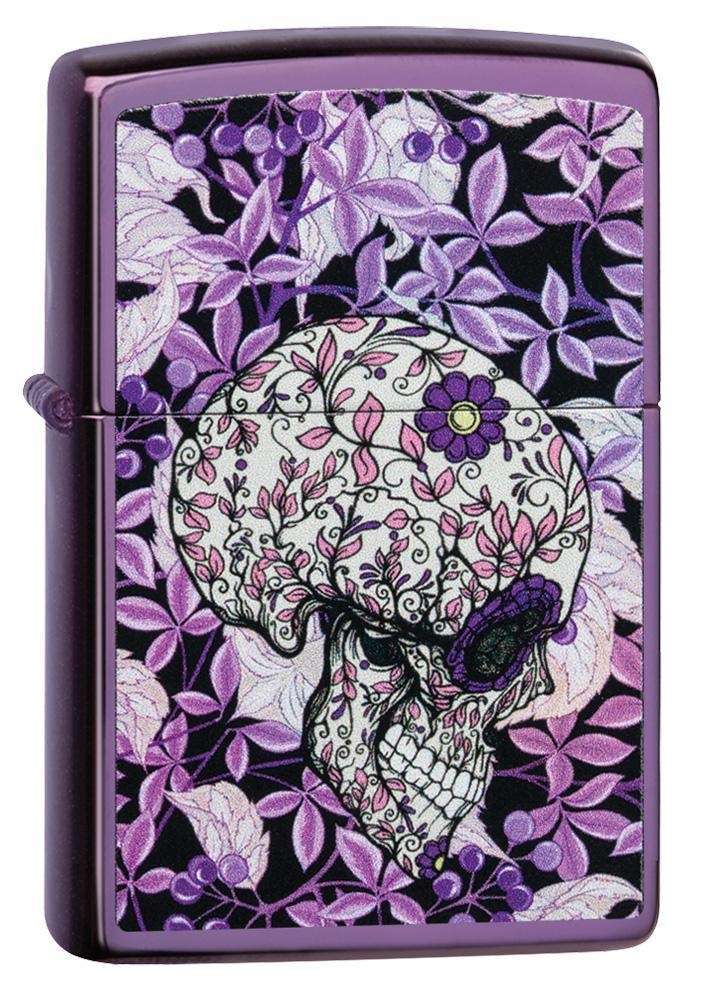 Brichetă Zippo 49159 Floral Hidden Skull Design