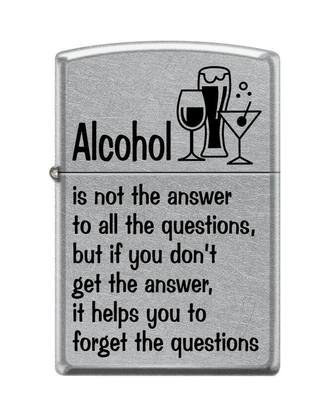 Bricheta Zippo 4715 Alcohol Helps Forget the Questions