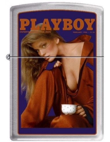 Bricheta Zippo Playboy Cover-February 1986 4756