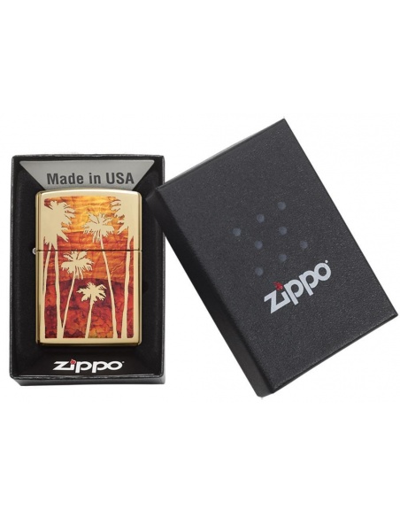 Bricheta Zippo 29420 Palm Trees Sunset Fusion