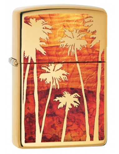 Bricheta Zippo 29420 Palm Trees Sunset Fusion