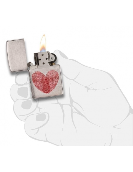 Bricheta Zippo 29068 Heart Fingerprint