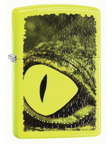 Bricheta Zippo 29414 Alligator Green Eye Neon Yellow 