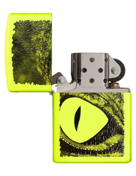 Bricheta Zippo 29414 Alligator Green Eye Neon Yellow 