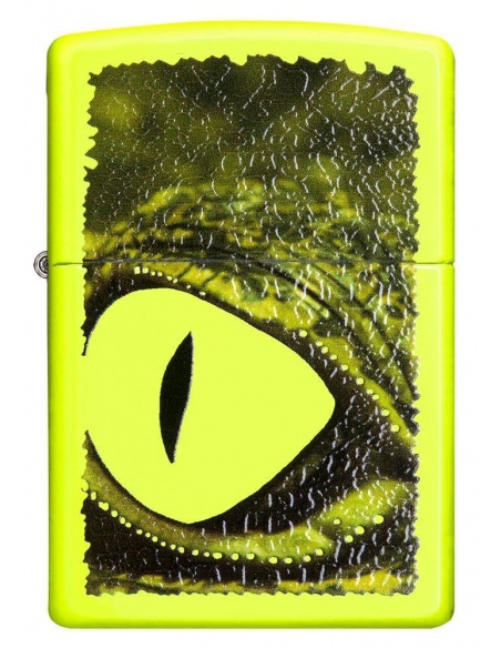 Bricheta Zippo 29414 Alligator Green Eye Neon Yellow 