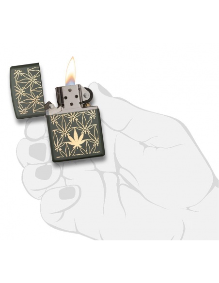 Bricheta Zippo 29589 Pot Leaf Design