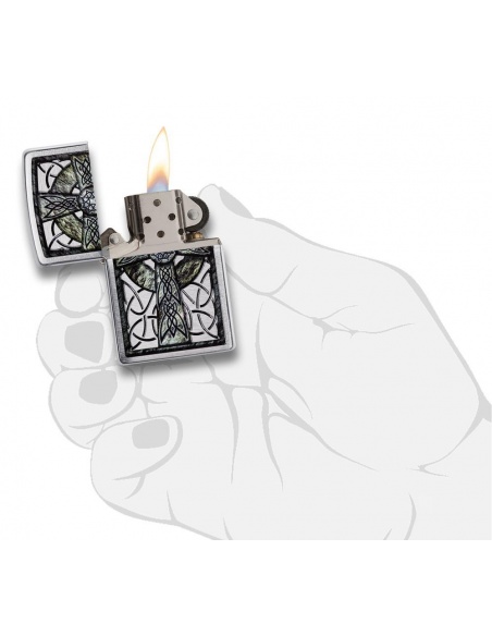 Bricheta Zippo 29622 Celtic Cross Design