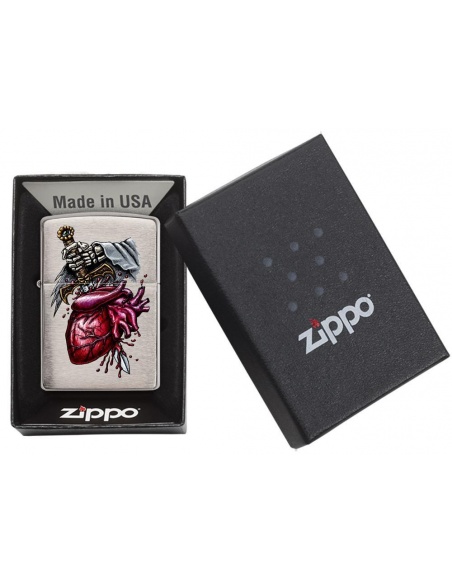 Bricheta Zippo 29406 Dagger Through Heart 