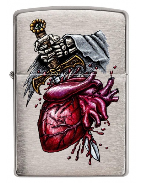 Bricheta Zippo 29406 Dagger Through Heart 