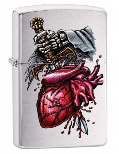 Bricheta Zippo 29406 Dagger Through Heart 