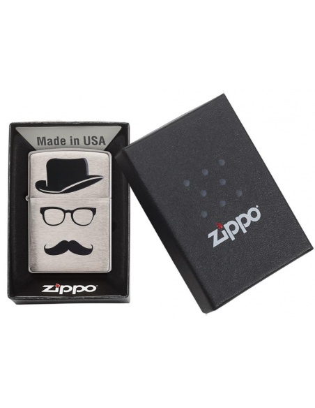 Bricheta Zippo 28648 Moustache and Hat Pocket 