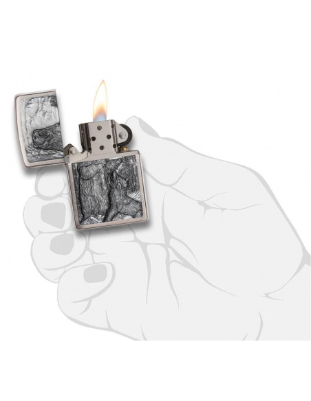 Bricheta Zippo 29636 Bear vs. Wolf