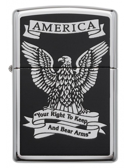 Bricheta Zippo 28290 Eagle Right to Bear Arms