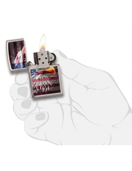 Bricheta Zippo 28652 Eagle and Flag