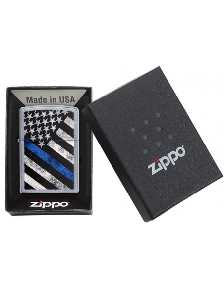 Bricheta Zippo 29551 Blue Line Police Flag