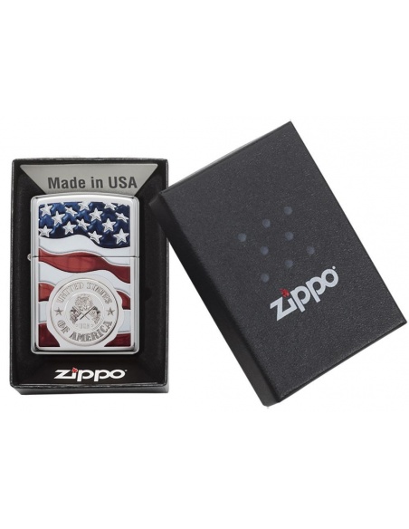 Bricheta Zippo 29395 American Stamp on Flag