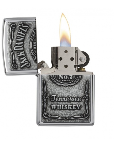 Bricheta Zippo 250JD.427 Jack Daniel's Label Pewter Emblem Classic Spirits