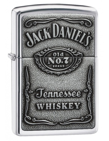 Bricheta Zippo 250JD.427 Jack Daniel's Label Pewter Emblem Classic Spirits