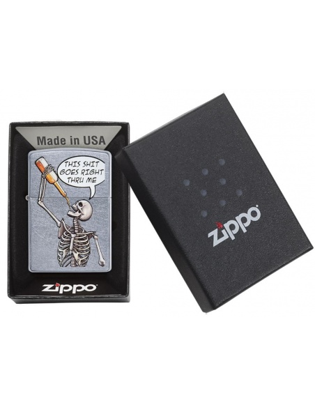 Bricheta Zippo 29613 Drinking Skeleton