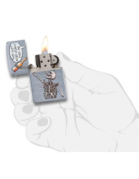 Bricheta Zippo 29613 Drinking Skeleton