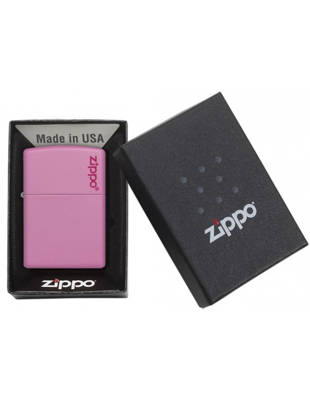 Bricheta Zippo 238ZL Pink Matte with Zippo Logo