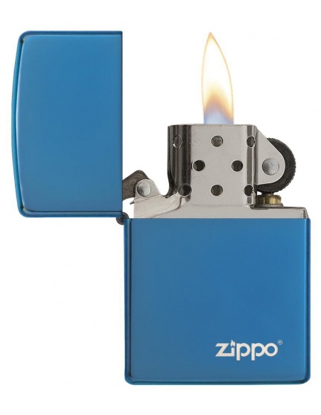 Bricheta Zippo 20446ZL High Polish Blue Zippo Logo