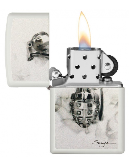 Bricheta Zippo 29845 Spazuk-Diamond Studded Hand Grenade