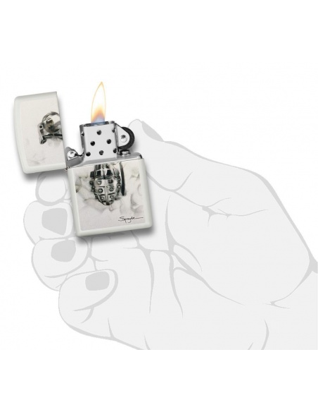 Bricheta Zippo 29845 Spazuk-Diamond Studded Hand Grenade