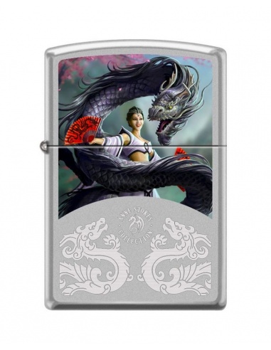 Bricheta Zippo 2919 Anne Stokes-Woman & Dragon