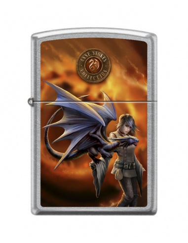 Bricheta Zippo 8020 Anne Stokes-Woman & Dragon