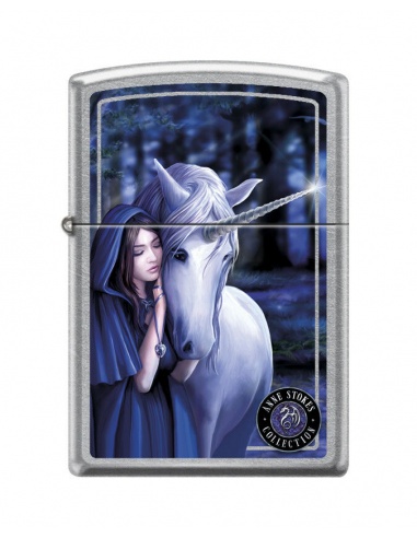 Bricheta Zippo 7692 Anne Stokes-Woman With Unicorn