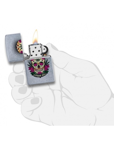 Brichetă Zippo 49011 Cypress Hill-Sugar Skull/Weed Design