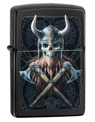 Bricheta Zippo 49106 Anne Stokes Viking Skull Design