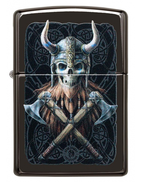 Bricheta Zippo 49106 Anne Stokes Viking Skull Design