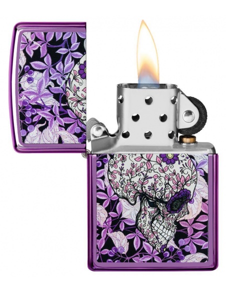 Bricheta Zippo 49159 Floral Hidden Skull Design