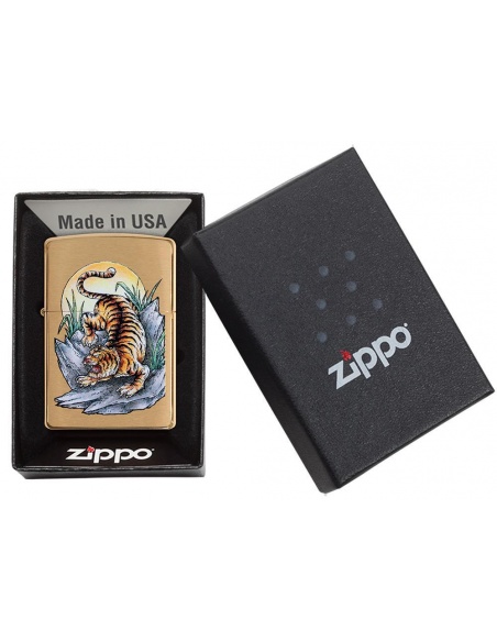 Bricheta Zippo 49116 Tiger Tattoo Design