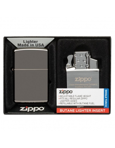 Set cadou bricheta Zippo + insertie pentru gaz cu o flacara 49103