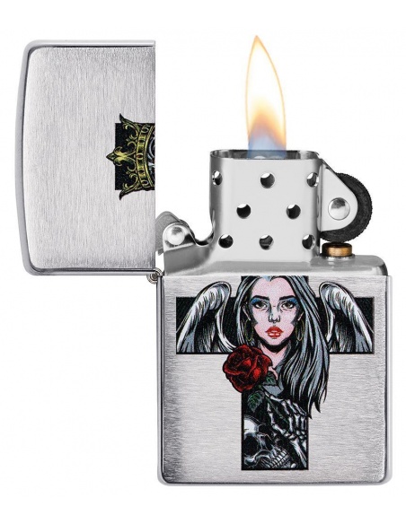 Brichetă Zippo 49262 Cross, Queen and Skull