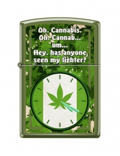 Bricheta Zippo 7496 Cannabis Clock