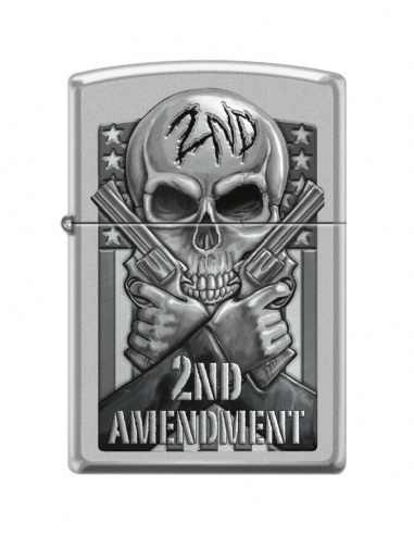 Bricheta Zippo 4932 2nd Amendment - Skull and Guns