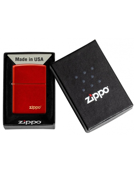 Brichetă Zippo 49475ZL Metallic Red Zippo Logo