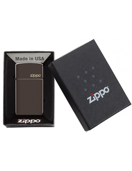 Brichetă Zippo 49266ZL Slim Brown Zippo Logo