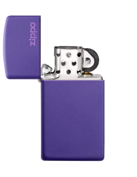 Brichetă Zippo 1637ZL Slim Purple Matte Zippo Logo