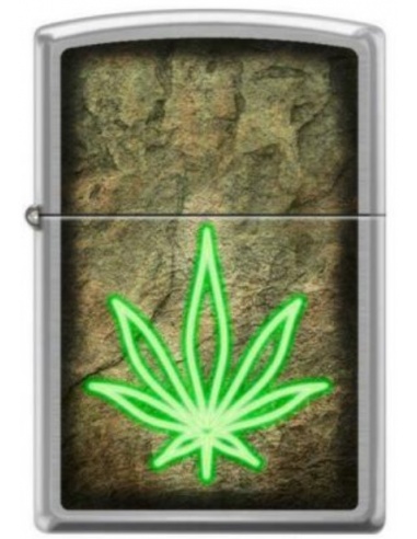 Brichetă Zippo 4341 Neon Cannabis Leaf