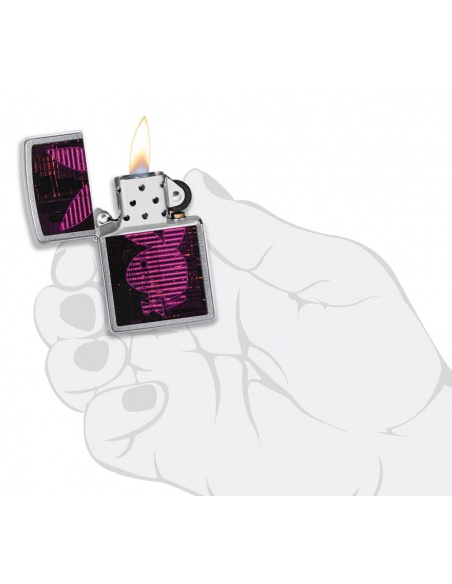 Brichetă Zippo 49524 Playboy Black and Pink Stripes