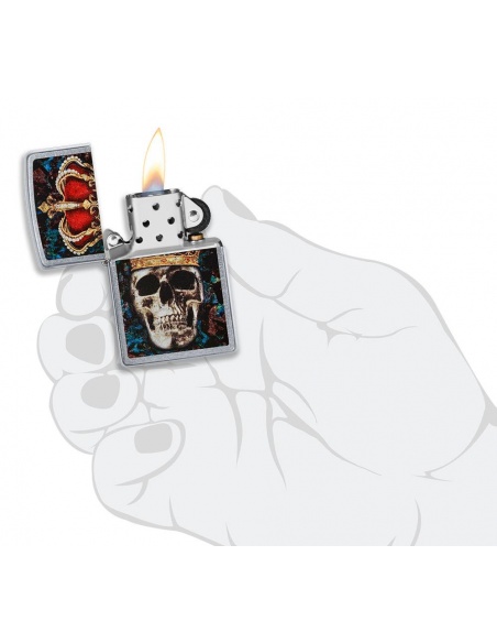 Brichetă Zippo 49666 Skull King with Crown