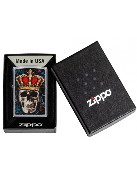 Brichetă Zippo 49666 Skull King with Crown